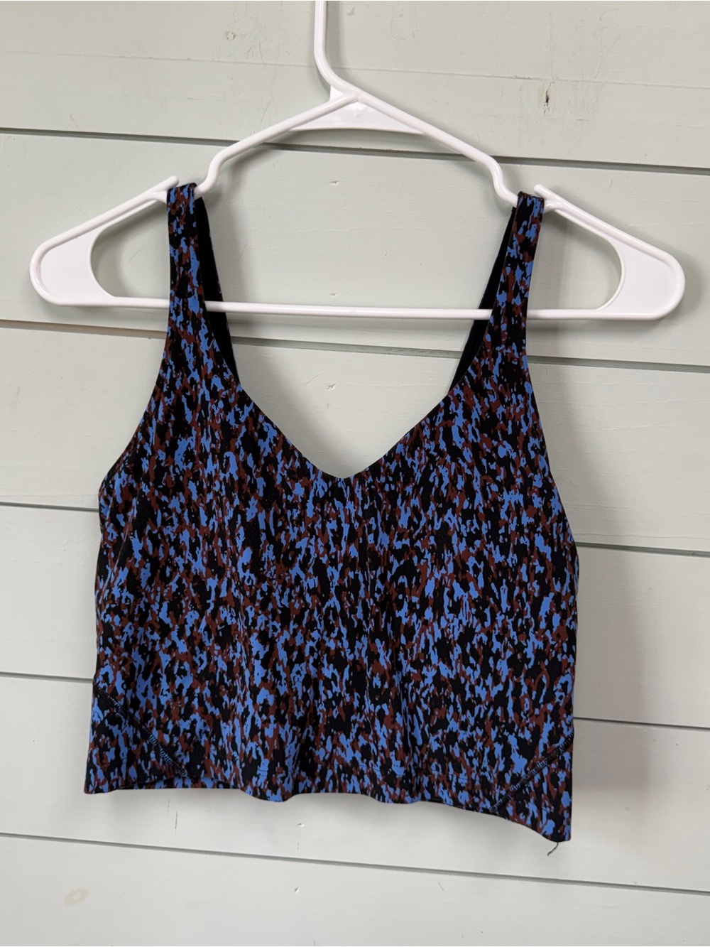 Lululemon align tank top leopard camo blue women's size 8